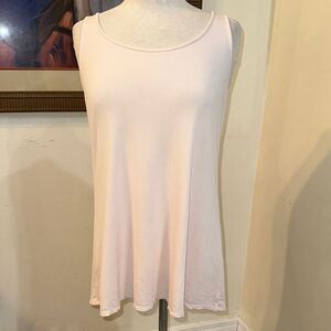 Eileen Fisher Women's Sleeveless Pale Pink 100% Silk Top